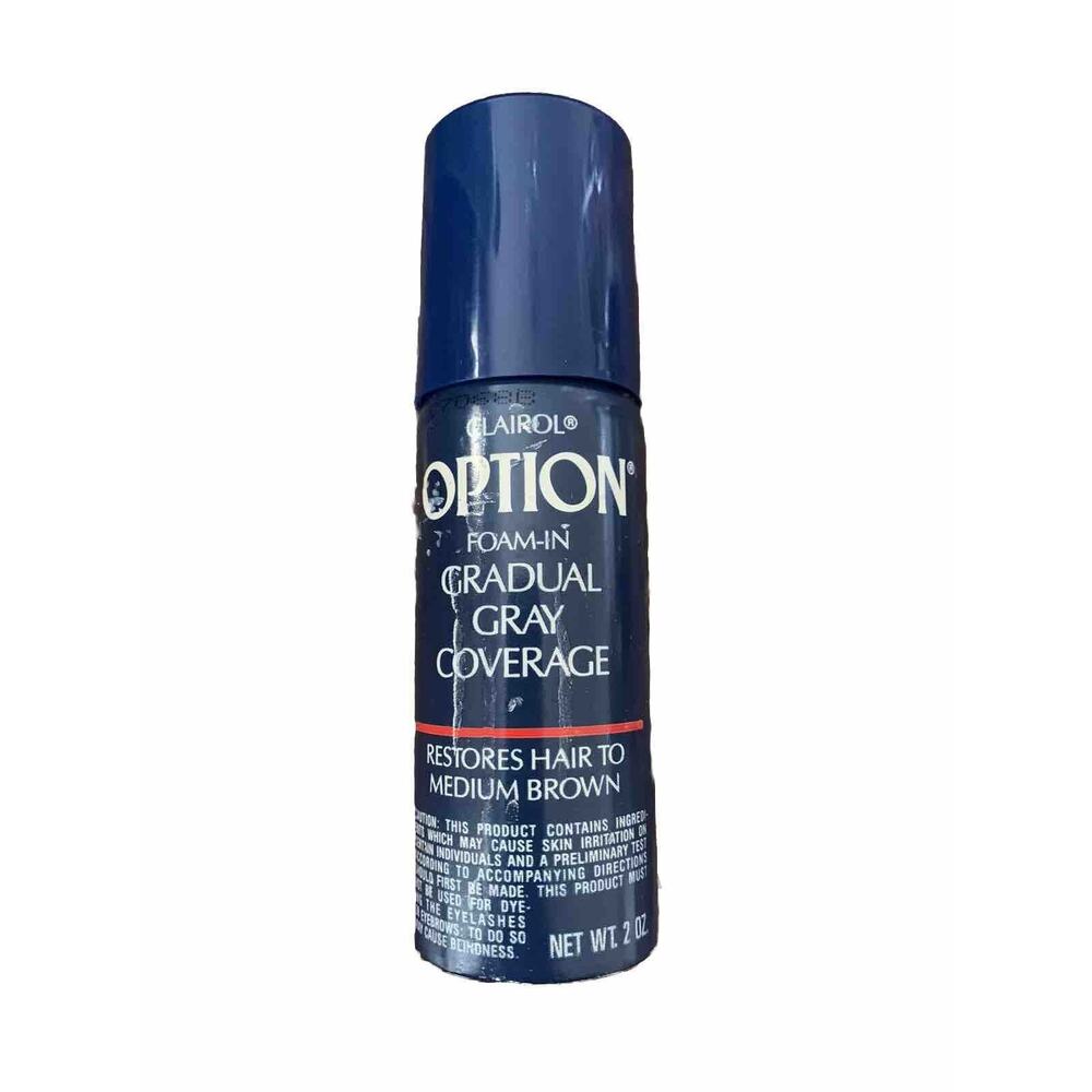 1980 CLAIROL Vintage CLAIROL OPTION GRADUAL GRAY COVERAGE FOAM See Description